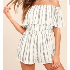 Lulu’s off shoulder Romper